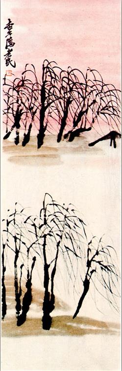 Qi Baishi willows old China ink Oil Paintings